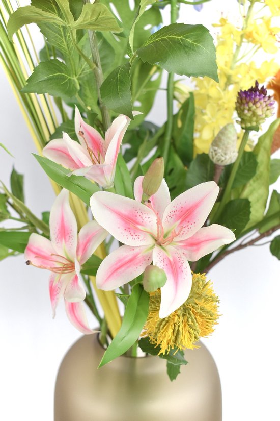 Zijden kunstbloemen boeket Colourburst Blossom