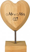 Wooden Heart - Mr & Mrs - Lint: Speciaal voor jou - Cadeauverpakking