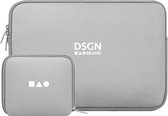 DSGN SOFTSHELL - Laptophoes 13 inch - Apple MacBook Air Pro 13.3-14 inch - Laptop Sleeve Hoes Case - Etui - Waterdicht - Neoprene - Zilvergrijs - Grijs