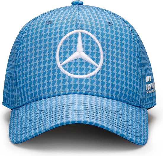 Casquette pilote Mercedes-Amg Petronas Lewis Hamilton bleu denim - Casquette Lewis Hamilton 2023 -