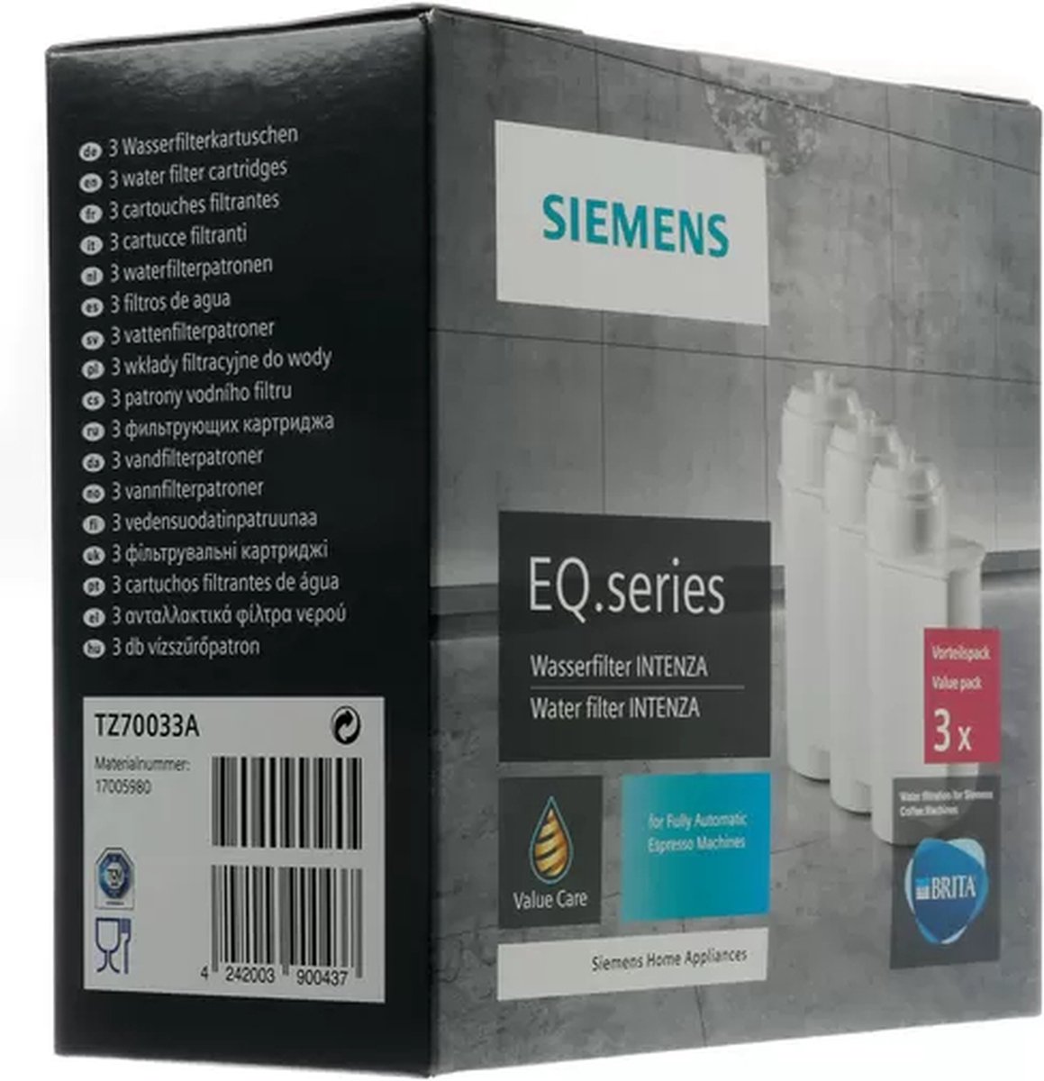 Siemens TZ70003 - TZ700033A - Siemens EQ Series - Filtre à eau pour machine  à café - 3