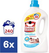 Omino Bianco Sensitive - 6 x 2L (180 lavages) - Détergent liquide - Emballage avantage