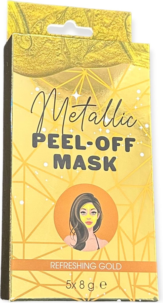 Metallic Goud peel-off masker - 5 stuks