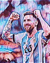 Messi 2 - Canvas - 50 x 70 cm