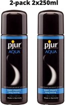 2x Pjur Aqua Glijmiddel Op Waterbasis - 250 ml