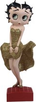 Betty Boop Poserend In Gouden Glitter Jurk Beeldje