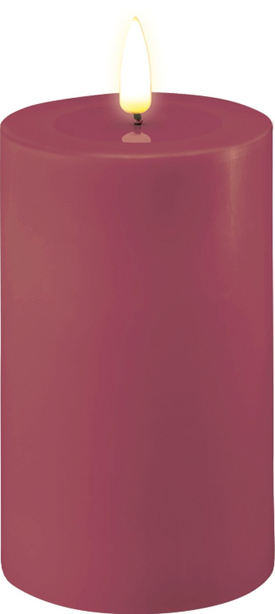 Deluxe Homeart DeluxeHomeart Led kaars Magenta 7,5x12,5cm rood