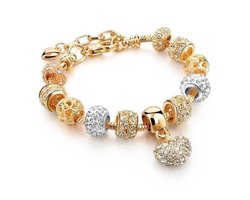 Darenci Dare Bedelarmband – Goudkleurige Armband met Zirkonia Bedels – Stijlvolle Armband voor Vrouwen