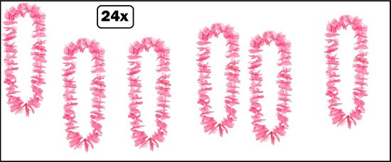 Bloemenslinger/Hawaii krans - gekleurd - 50 cm - plastic - Hawaii thema Bloemenslinger/Hawaii krans - gekleurd - 50 cm - plastic - Hawaii thema