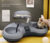 Kom pour chat de compagnie mangeoire automatique chien chat Kom de Nourriture pour chat avec fontaine Double Kom à boire support surélevé Bols à vaisselle pour Chats