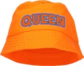 Bellatio Decorations Koningsdag hoed oranje - queen - 57-58 cm