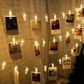 Guirlande photo à clips - pour photos - Guirlande lumineuse - 1,5 mètres & 10 lumières - Batterie - éclairage