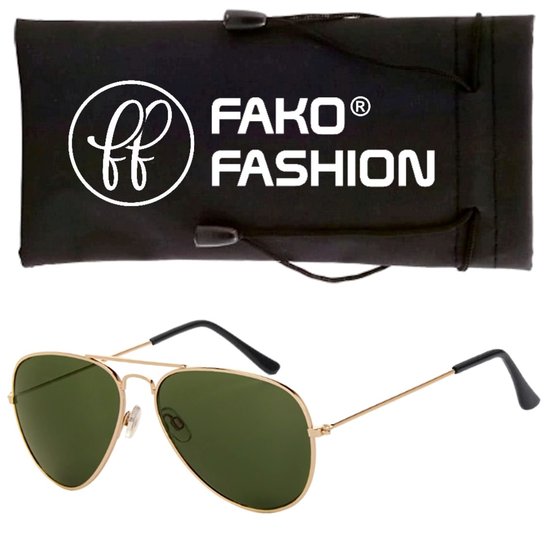 Fako Fashion® - Piloten Zonnebril - Pilotenbril - Piloot Zonnebril - Grijs - Groen