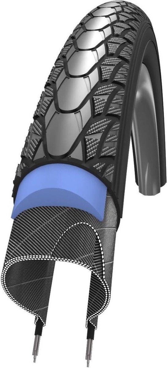 Schwalbe Buitenband - 28 inch x 1.75 - Profielbreedte 47 mm - Marathon Plus - Zwart Reflecterend van Schwalbe — afbeelding 4