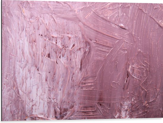 Dibond - Patroon in Roze Wand - 80x60 cm Foto op Aluminium (Wanddecoratie van metaal)