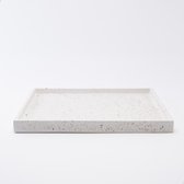 Terrazzo dienblad rechthoek - kleur wit - presentatieplateau