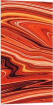 Vlag - Verfmix in Oranje Tinten - 50x100 cm Foto op Polyester Vlag