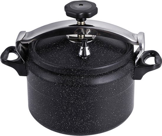 Snelkookpan 7 liter met anti-aanbak Marble coating- Zwart - pressure cooker -...