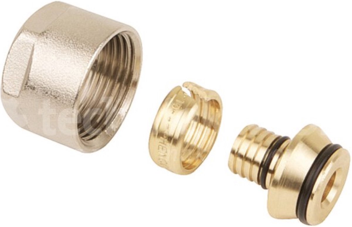 Henco - Euroconus schroefkoppeling (3/4"F) EK 16x2 - 2 stuks