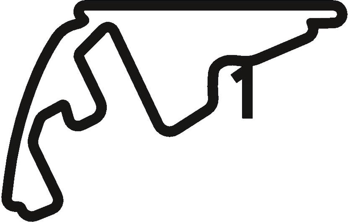 Kunst van metaal - f1 circuit Abu Dhabi #1 - wanddecoratie industrieel - zwart gepoedercoat - staal