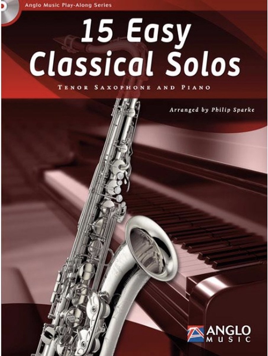 15 Easy Classical Solos tenorsax & piano bladmuziek - incl. audio begeleiding