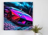 Lamborghini mercy | Lamborghini mercy | Kunst - 60x60 centimeter op Canvas | Foto op Canvas - wanddecoratie schilderij