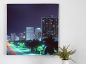 My Miami kunst - 60x60 centimeter op Canvas | Foto op Canvas - wanddecoratie