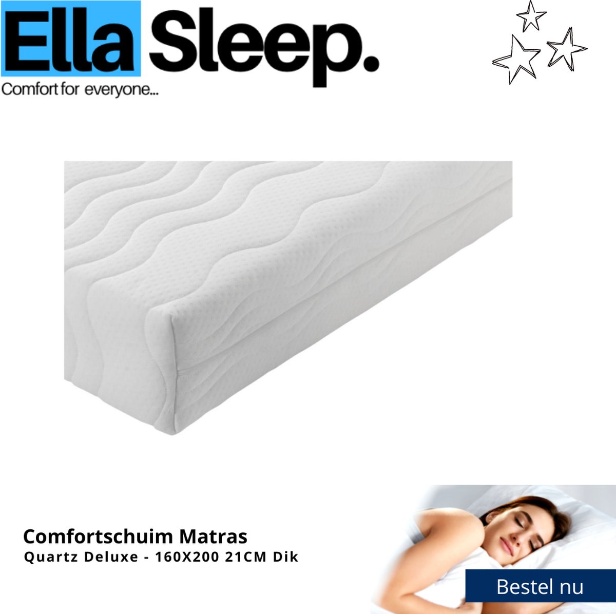 Quartz Quartz Deluxe Comfortschuimmatras - afbeelding 2