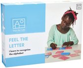 Voel de letters - tactiele traceerletters alfabet - kleine letters