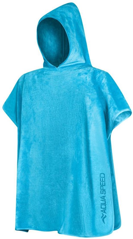 Aqua Speed Poncho Serviette enfant - Aqua Blauw 80 x 140 (130 / 155)