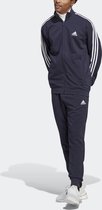 adidas Sportswear Basic 3-Stripes French Terry Trainingspak - Heren - Blauw- S
