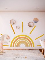 muursticker- kinderkamer muursticker- zon sticker- muur sticker zon- muurdecoratie- kinderkamer- kinderkamer decoratie- regenboog sticker