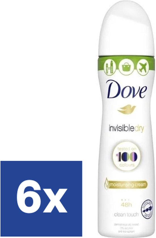 Dove Invisible Dry Deo Spray 6 x 75 ml bol