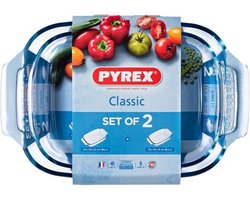 Set met ovenschalen Pyrex Classic Transparant Borosilicaatglas (2 pcs)