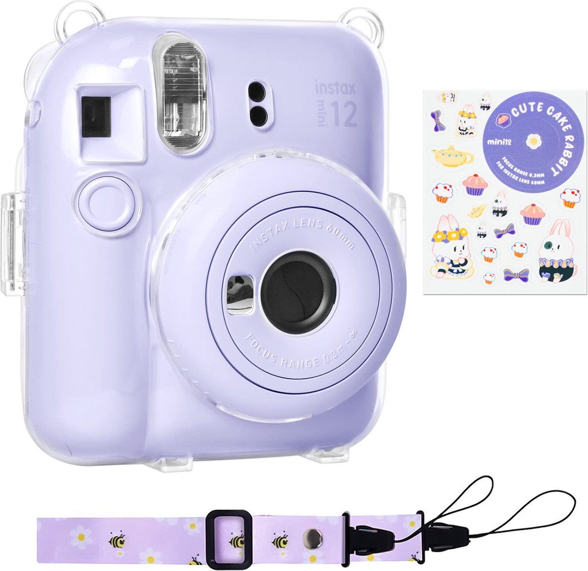 Étui RHYTHMFLAME pour Fujifilm Instax Mini 12 - Étui avec sangle de  transport - 1