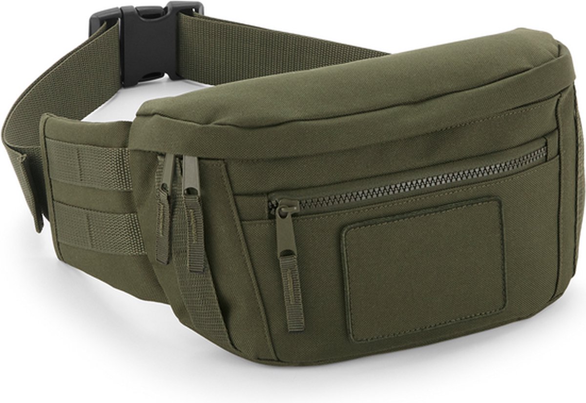 Bagbase - Heuptas - Heuptasje dames - Heuptasjes heren - Fanny pack - Money belt - Festival tasje - 2,5 liter - Polyester - groen