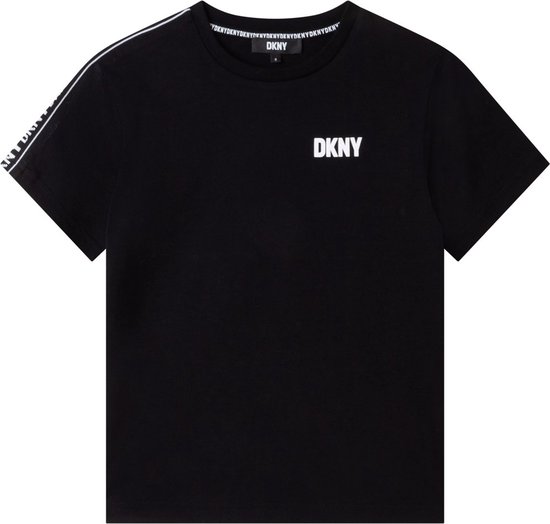 DKNY D25E18 T-shirt Met Korte Mouwen Unisex - Black - 8 jaaren