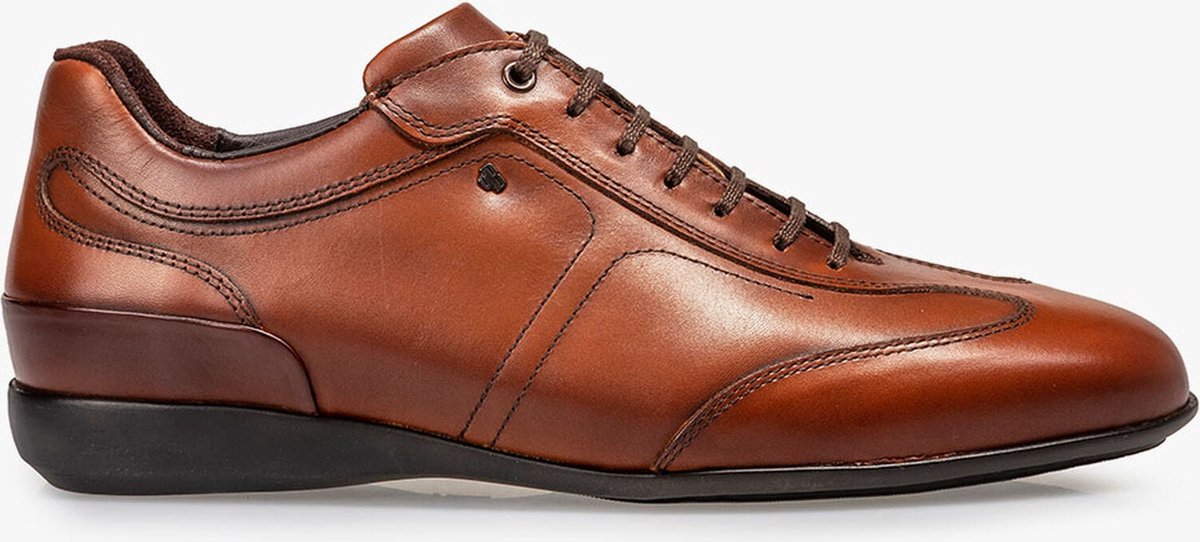 Floris van Floris van Bommel Sneakers Heren - Lage sneakers / Herenschoenen - Leer - SBM-10016 - Cognac - Maat 44