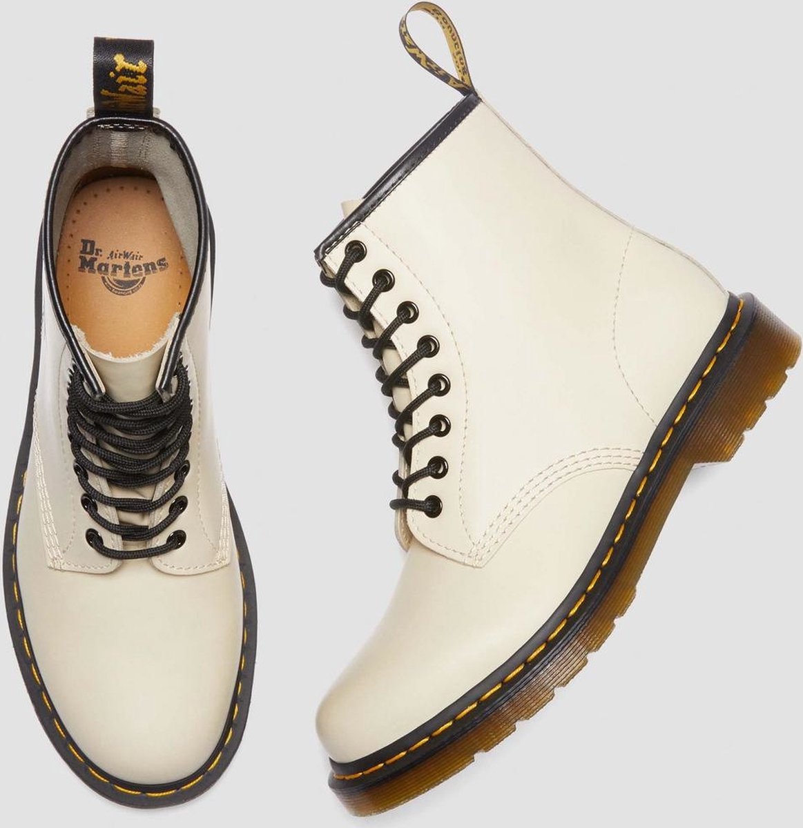 Dr. Martens 1460 Smooth Parchment Beige - Dames Boots - 30552292 - Maat 41  | bol