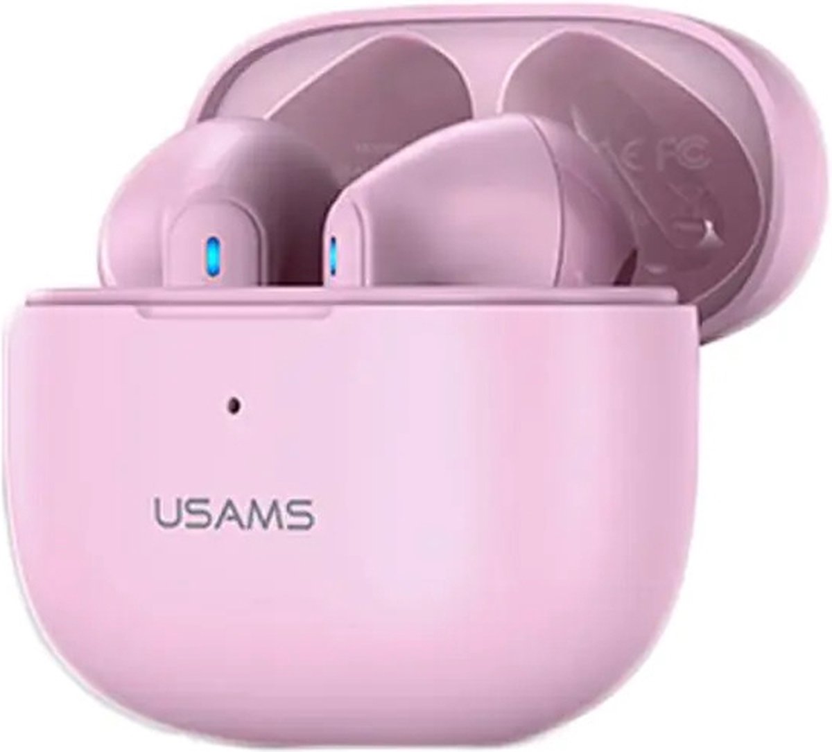 USAMS NX10 TWS Draadloze Oordopjes - Noise cancelling - Bluetooth 5.2 - Draadloze Oortjes - Bluetooth Oordopjes - Geschikt voor Apple & Android - Roze