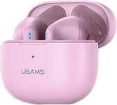 USAMS NX10 TWS Draadloze Oordopjes - Noise cancelling - Bluetooth 5.2 - Draadloze Oortjes - Bluetooth Oordopjes - Geschikt voor Apple & Android - Roze
