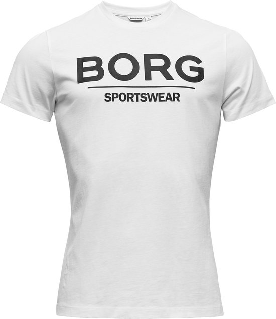 Björn Borg Heren T-shirt – Borg Sportswear Logo – Wit maat S Mannen | bol