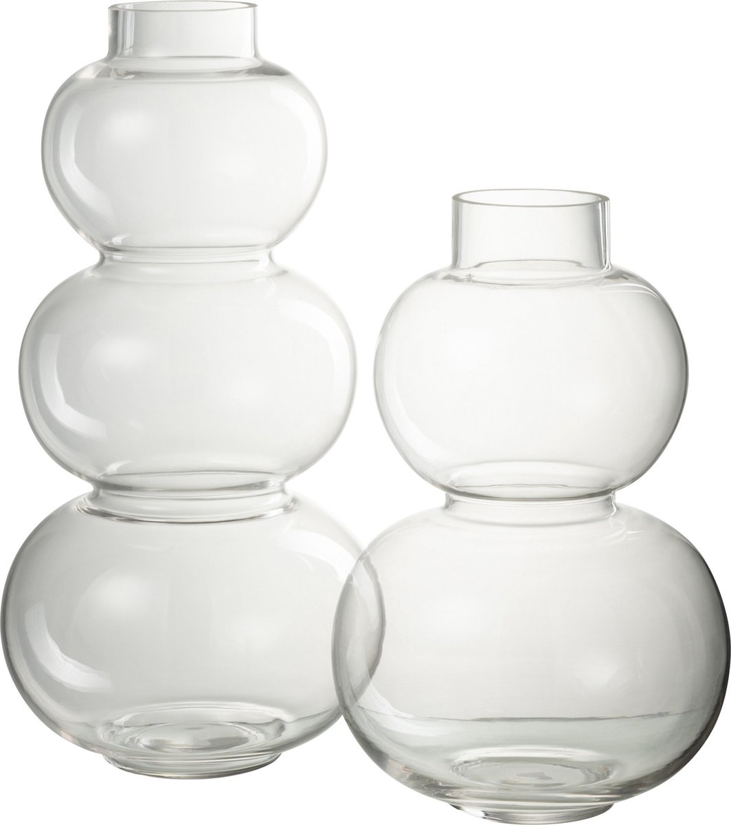 J-Line vaas Bol - glas - transparant - large - 36 cm hoog