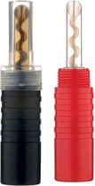 Inakustik 0081691 kabel-connector 4mm Banana Zwart, Rood