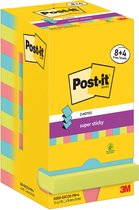 Post-It Super Sticky Z-Notes Cosmic, 90 feuilles, pi 76 x 76 mm, 8 + 4 OFFERTES