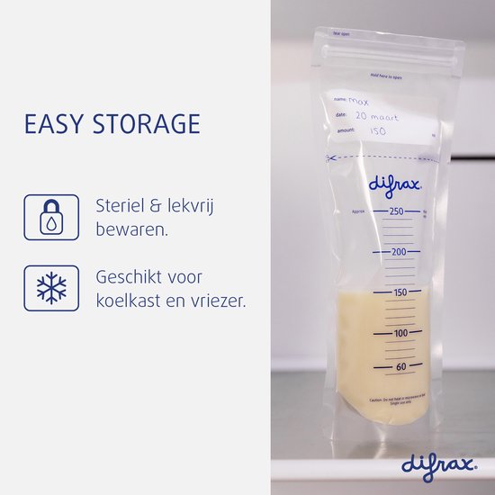 Difrax Moedermelk bewaarzakjes - 40 stuks — afbeelding 2