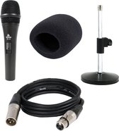 Devine DM 20 Microfoon voor zingen - Met tafelstatief en plopkap - Zangmicrofoon