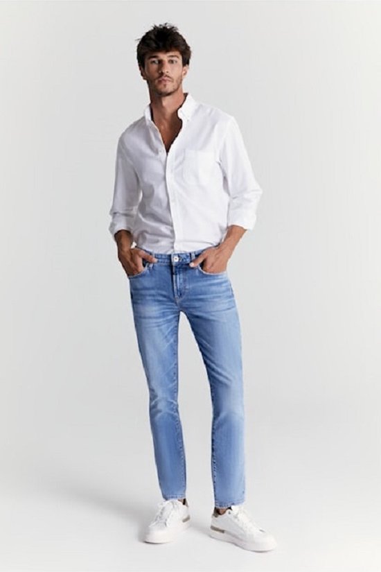 COJ - Ray - Heren Slim-fit Jeans - Aqua Blue | bol.com