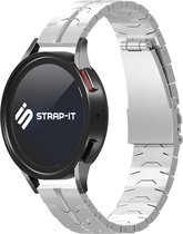 Strap-it Smartwatch bandje 20mm - Stalen Special bandje - geschikt voor Samsung Galaxy Watch 1 42mm / Watch 3 41mm / Watch Active & Active2 40 & 44mm / Gear Sport - Amazfit Bip / GTS 1-2-3-4 - Polar Ignite 1-2-3 / Unite / Pacer - zilver