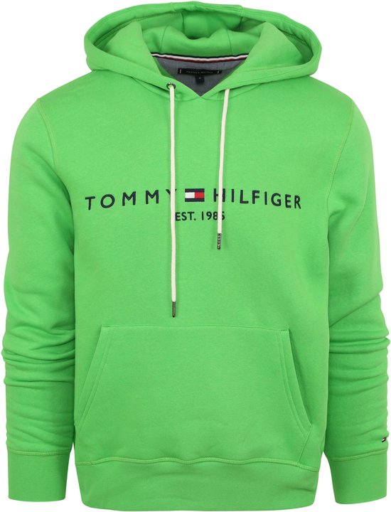 Tommy Hilfiger - Hoodie Fel Groen - Maat XL - Regular-fit